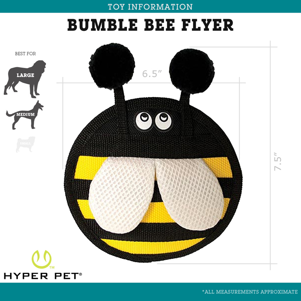 Hyper Pet Fire Hose Flyers Bumble Bee Flying Disc