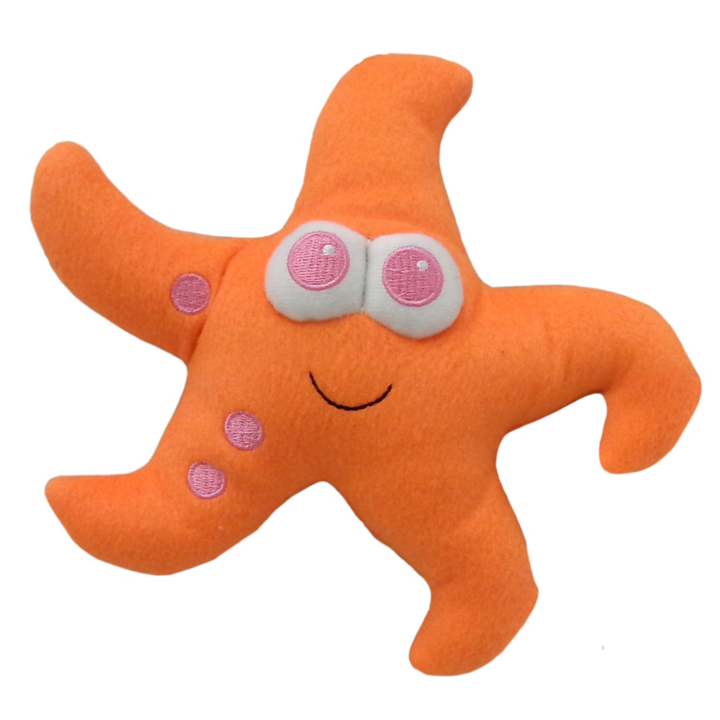 Lulubelles Power Plush Starfish Dog Toy - Orange