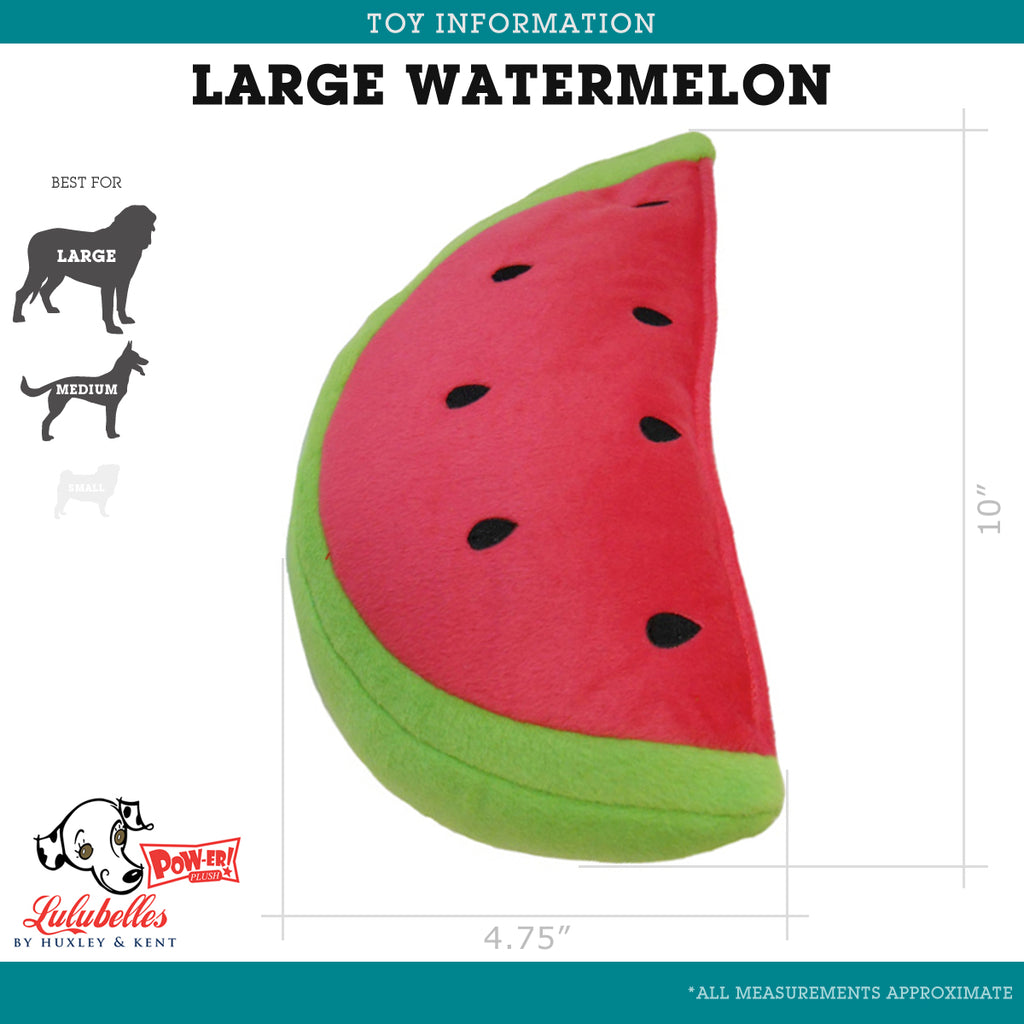 Lulubelles Power Plush Watermelon Dog Toy - Large