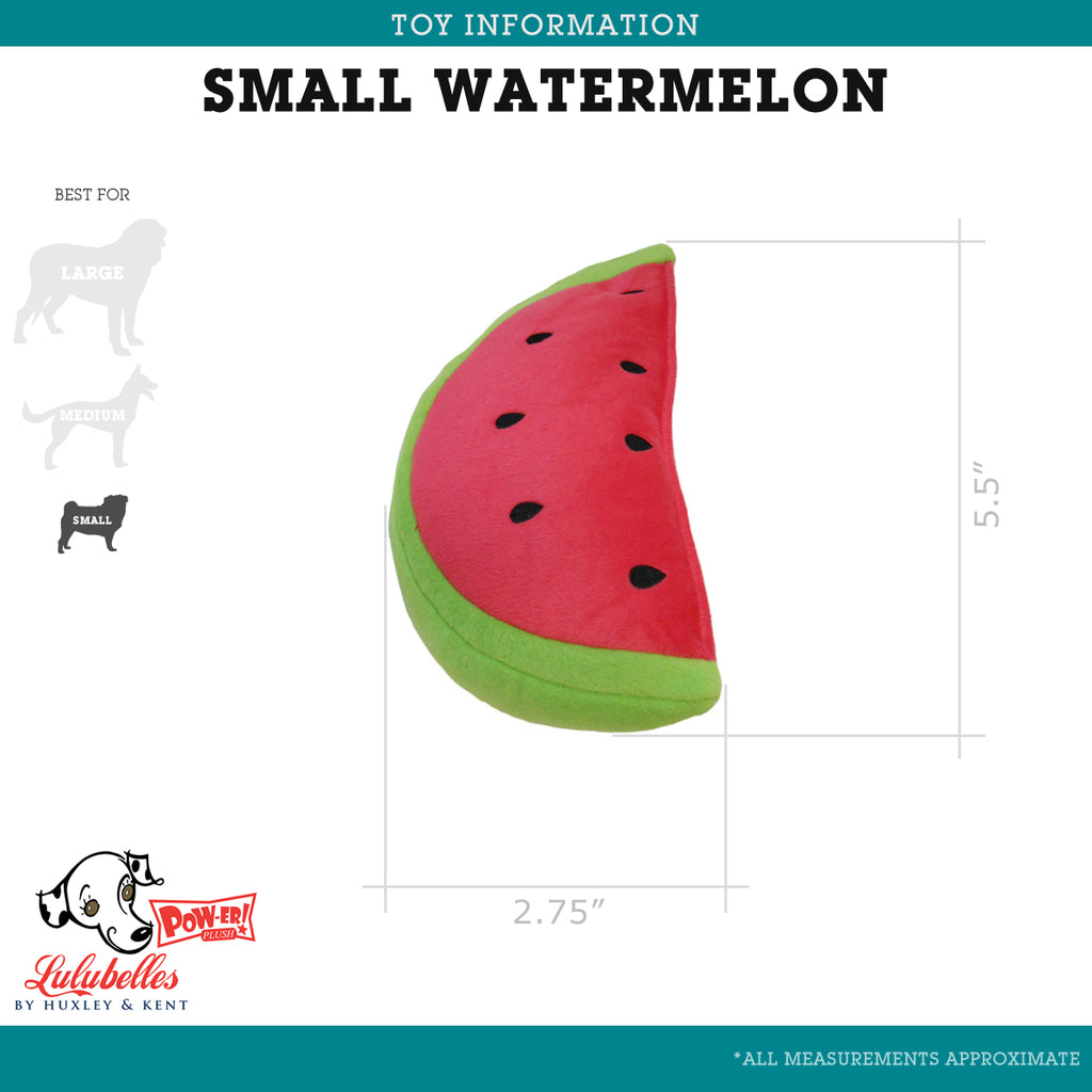 Lulubelles Power Plush Watermelon Dog Toy - Small