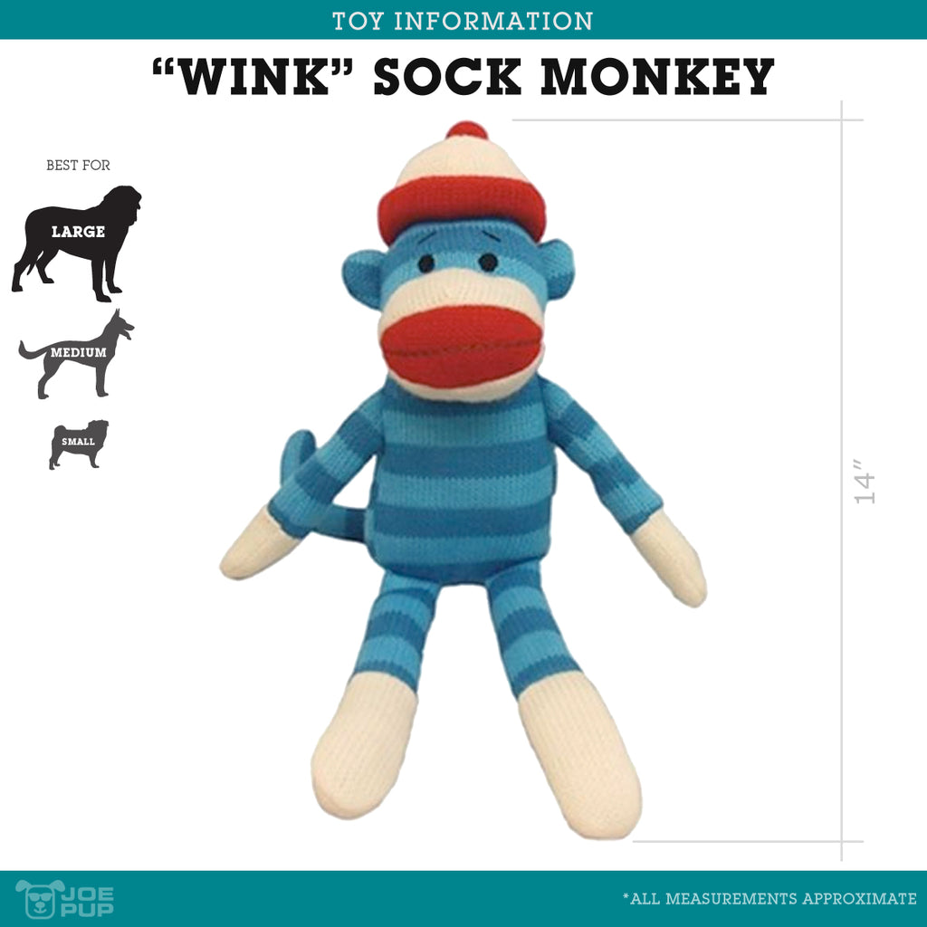 Lulubelles Power Plush Blue “Wink” Sock Monkey