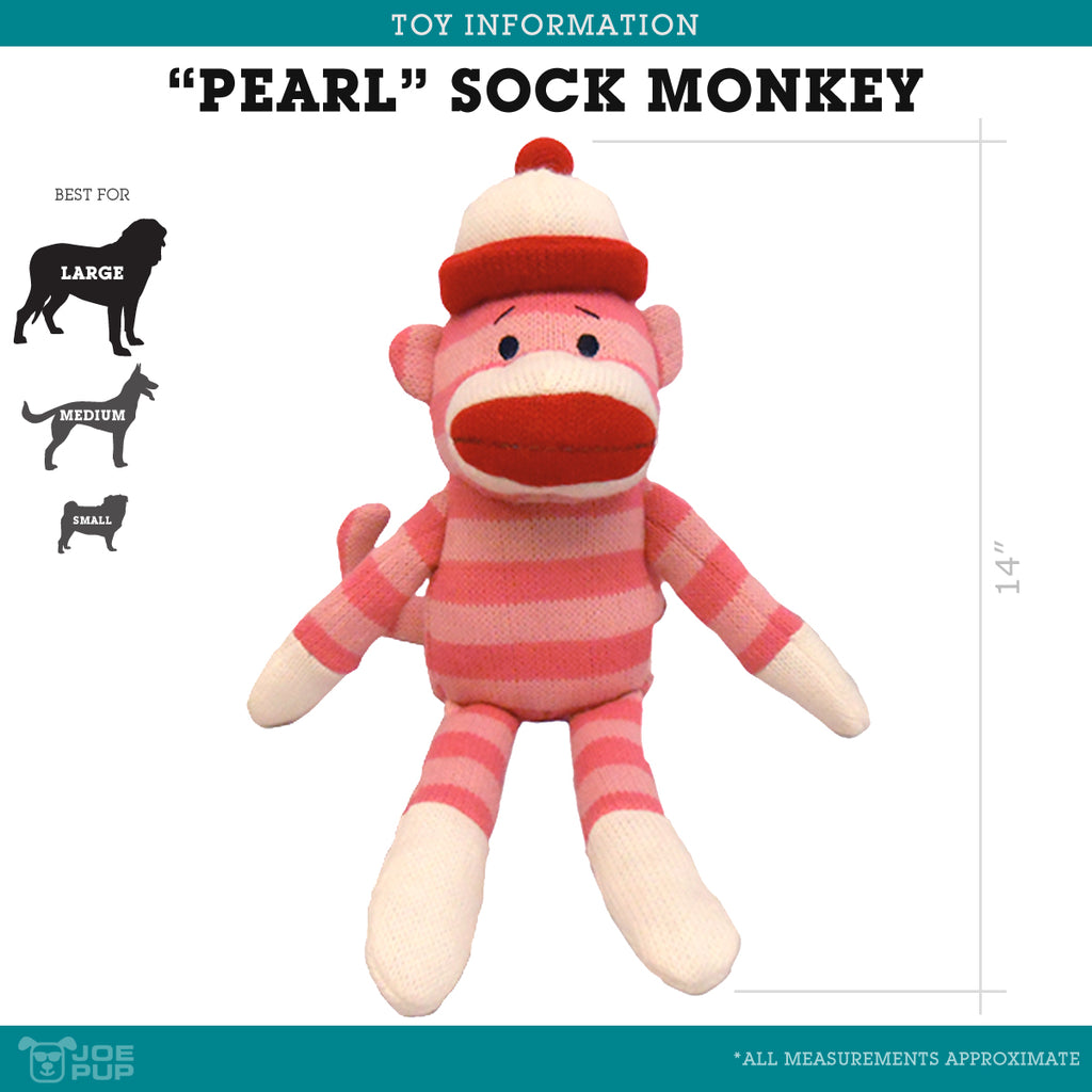 Lulubelles Power Plush Pink “Pearl” Sock Monkey