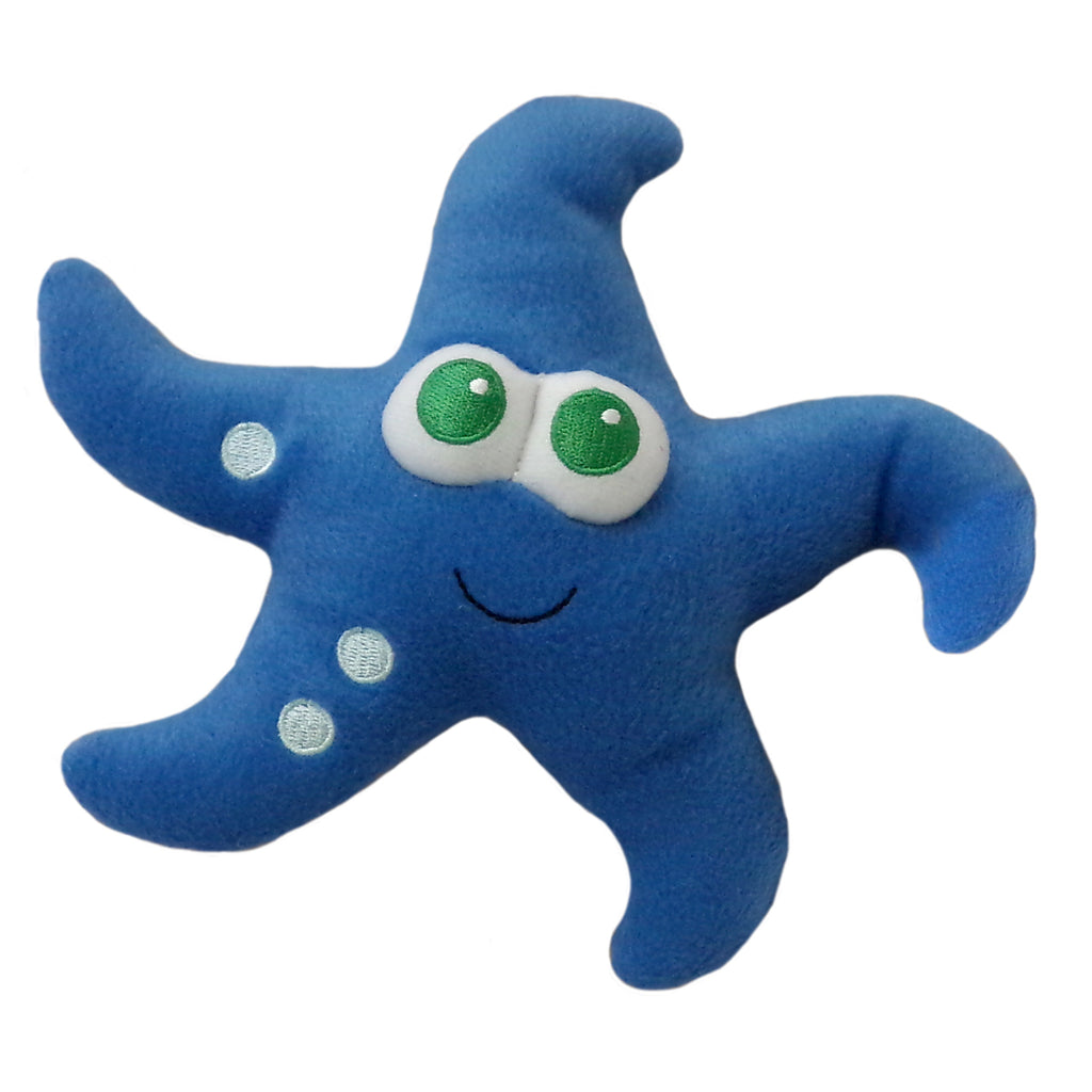 Lulubelles Power Plush Starfish Dog Toy - Blue