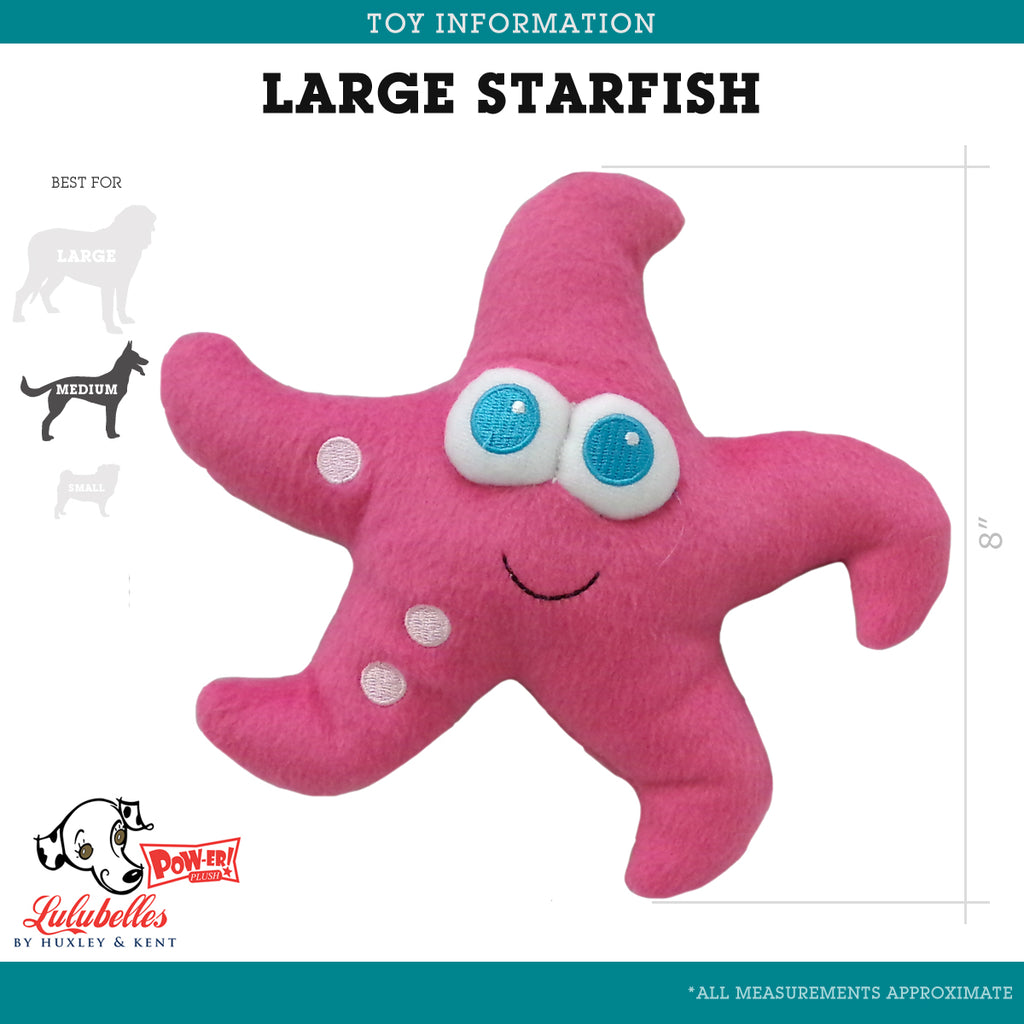 Lulubelles Power Plush Starfish Dog Toy - Large