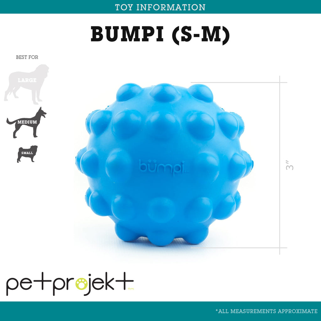 PetProjekt Bumpi Rubber Dog Ball Toy