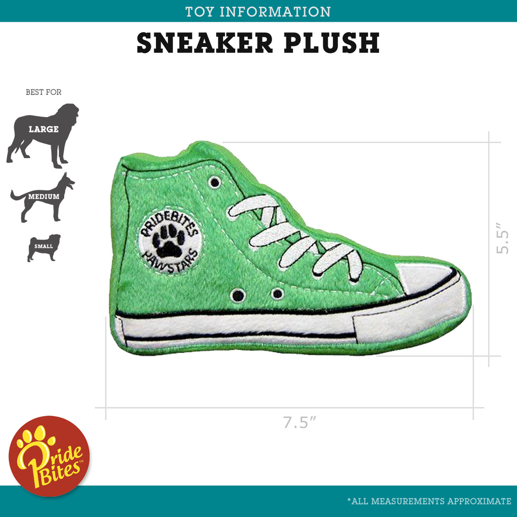 PrideBites Paw Stars Plush Sneaker Dog Toy - As Seen on ABC's Shark Tank
