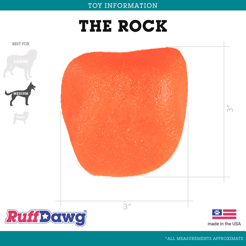 Ruff Dawg The Rock Rubber Retrieving and Fetch Dog Toy 