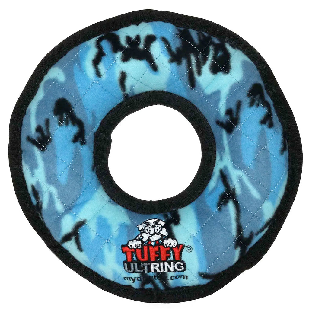 Tuffy Ultimate Ring Dog Toy - Blue Camo