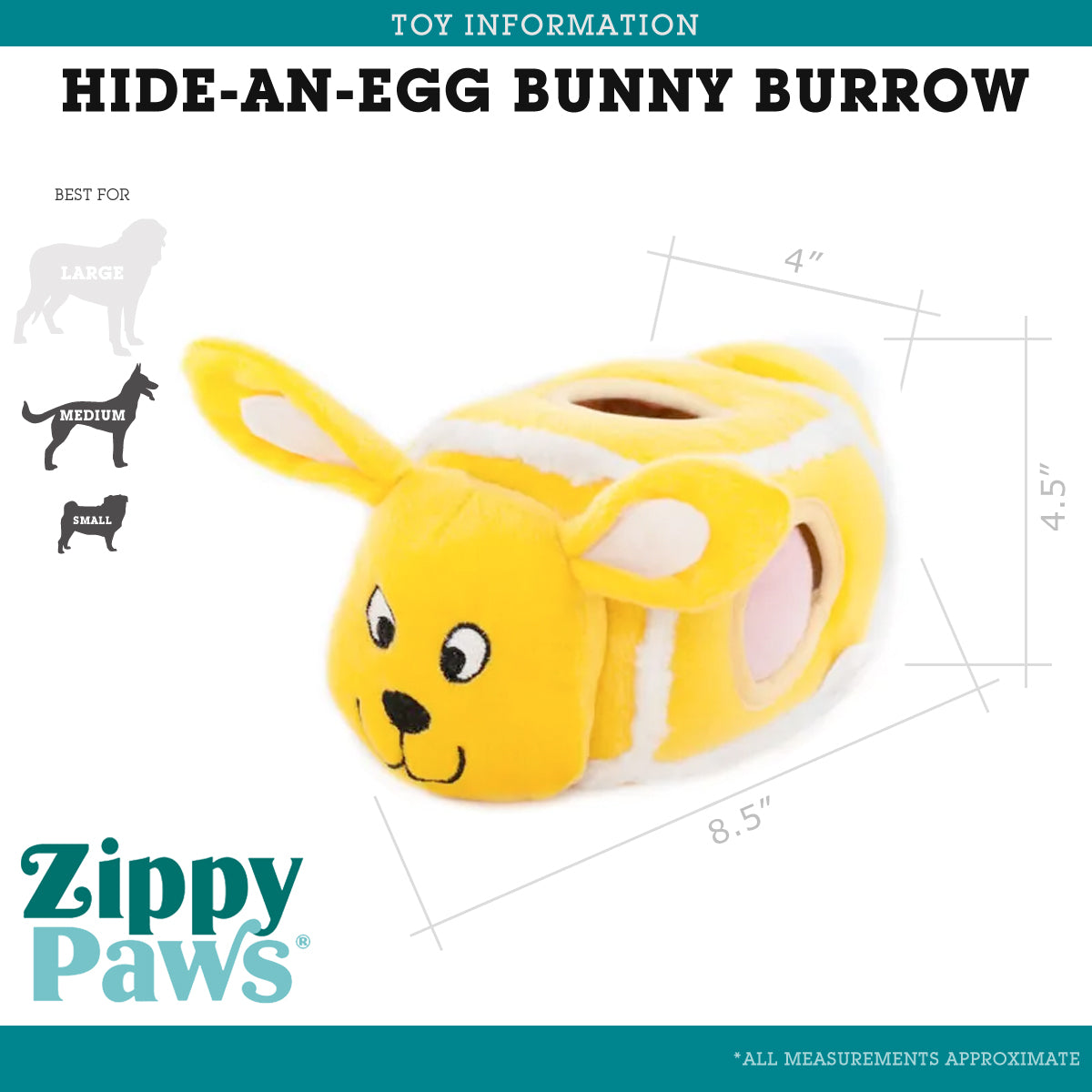 ZippyPaws Burrow Dog Toy - Easter Carrot