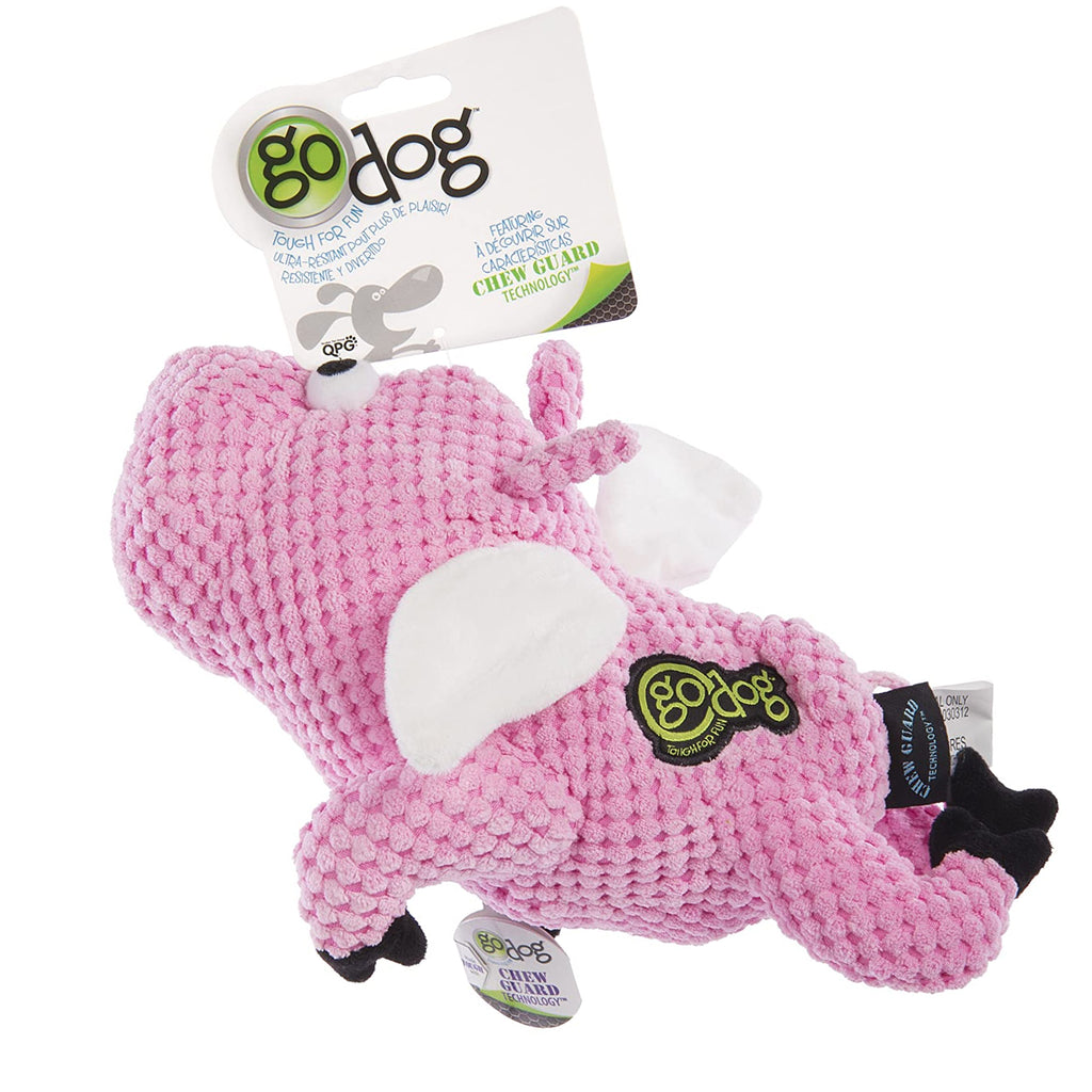 goDog Flying Pig Tough Plush Dog Toy