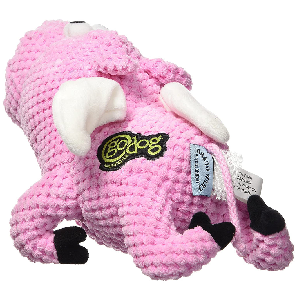 goDog Flying Pig Dog Toy with Chew Guard